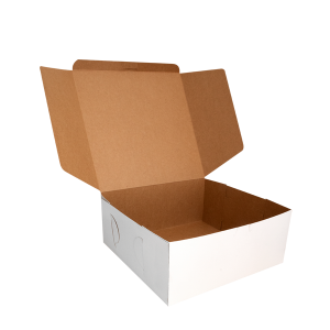 Caja Blanca para pastel 20 x 20 x 8 cms.