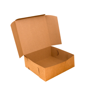 Caja Kraft para pastel 25 x 25 x 10 cms.