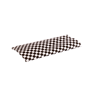 Hojas de papel, antigrasa, cuadro negro, 30 x 30 cm.