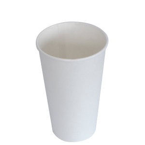 Vaso de papel, blanco, 20 oz. Para bebida caliente diam 90 mm alt. 135 mm