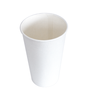 Vaso de papel, blanco, 16 oz. Para bebida caliente diam. 90 mm alt. 130 mm