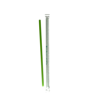 Popote estuchado, de 21 cm.  biodegradable