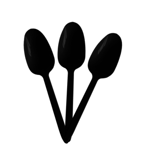 Cuchara, negra, mediana 15 cm.