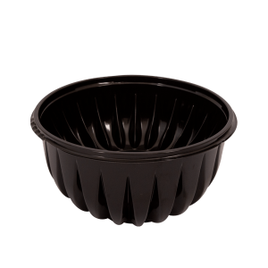 Ensaladera Negra PET de 48 oz.