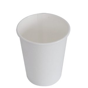 Vaso de papel , blanco, 10 oz. Para bebida caliente diam. 90 mm alt 90 mm