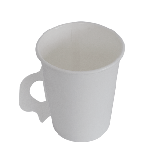 Vaso blanco con asa 8 oz. Para bebida caliente diam. 80 mm alt. 90 mm