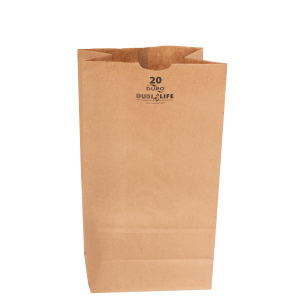 Bolsa de Papel Kraft #20, 21 x 13 x 40 cm.