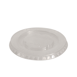 Tapa plana PLA 12/16/24oz - Cristal, Bebida fría