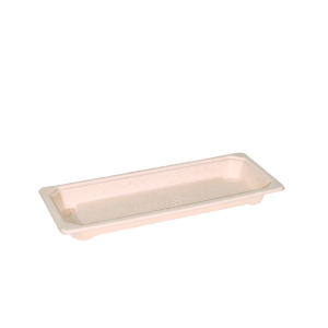 Charola sushi fibra de caña 22X9 cm Mediana