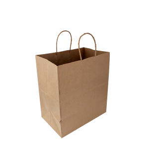 Bolsa papel Kraft asa cordon 25x18x30 cm