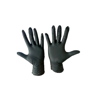 Guantes de Nitrilo, Negro, Grande, sin talco