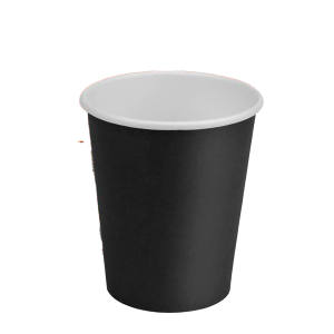 Vaso de papel, 8 oz. Bebida caliente, negro